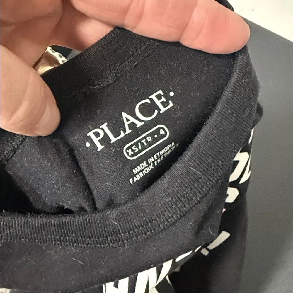 Black Kids Shirt with Emoji Graphic